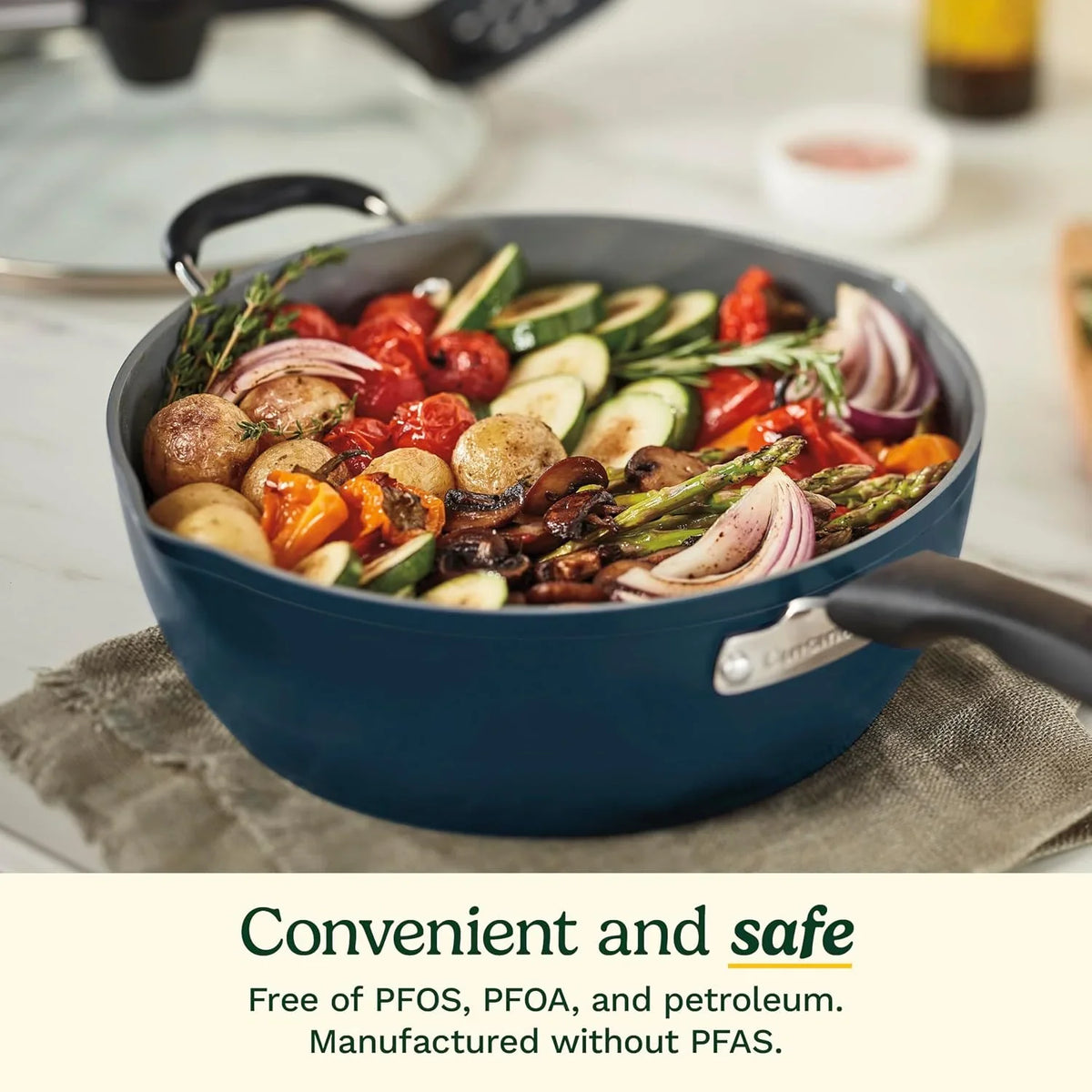 Cuisinart Preferred Pan 4-Pc Set - Sienna Sky (4.5 Qt. Multi-Purpose Pan w/Cover, Steamer, Slotted Turner)