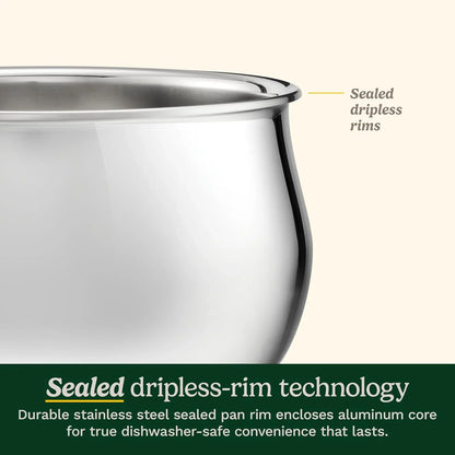 Cuisinart PureClad™ PureClad™ Triple-Ply 12" Stainless Steel Skillet with Helper Handle and Cover. PCT22-30HC