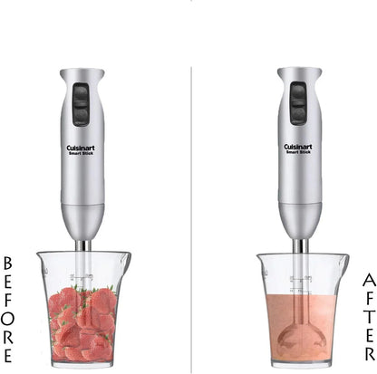Cuisinart CSB-75BC Smart Stick 200 Watt 2 Speed Hand Blender, Brushed Chrome