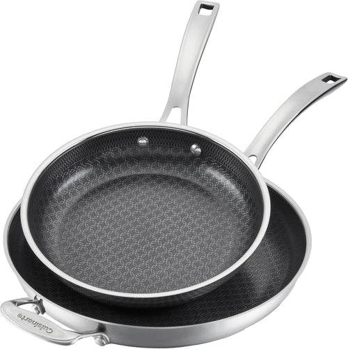 Cuisinart Hybrid Stainless Steel Pans, Nonstick & Oven Safe, 10” & 12”