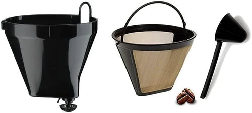 Cuisinart DCC-3400FBH Replacement Filter Basket and Gold Tone Permanent filter Bundle W/Scoop (Compatible with DCC-3400)