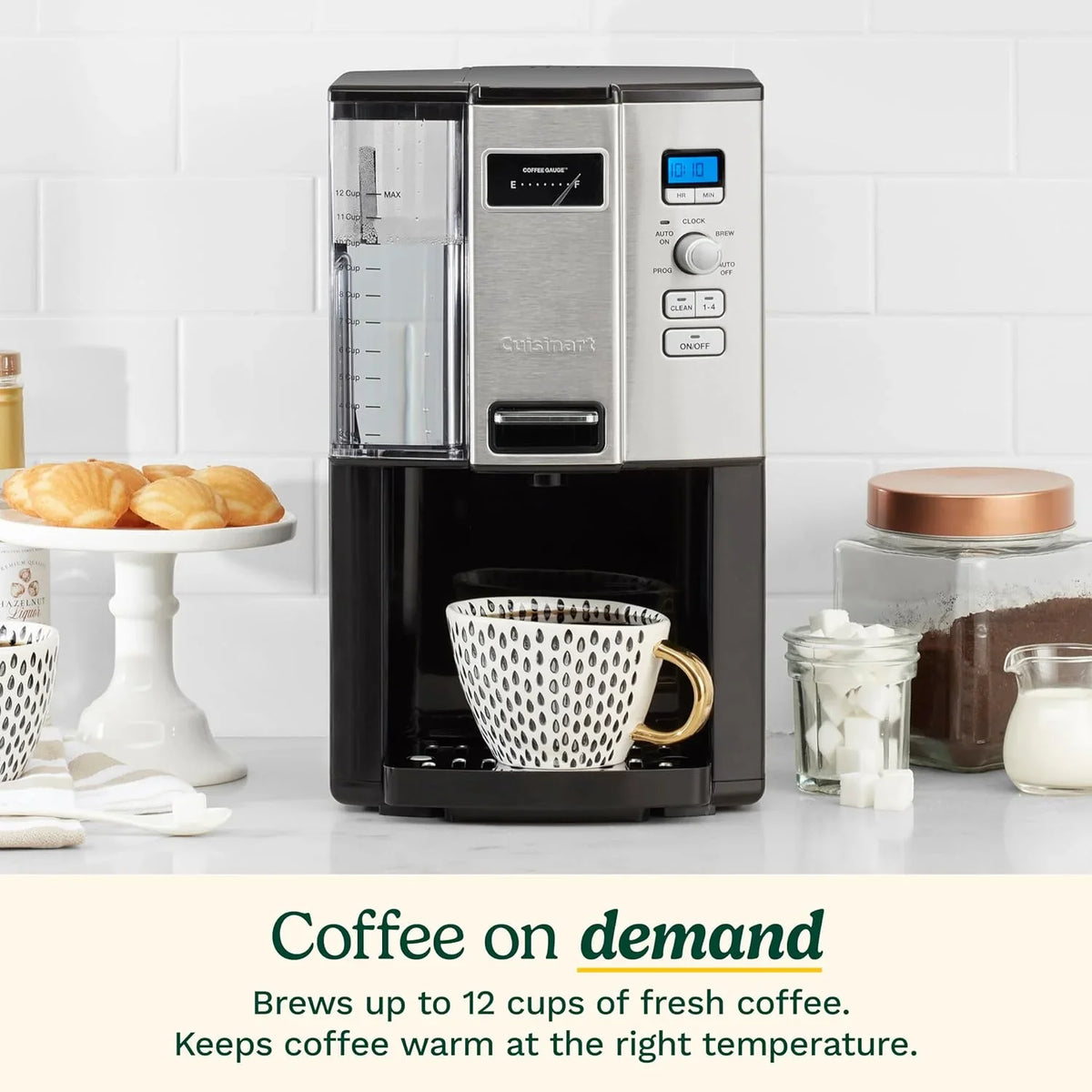 Cuisinart Drip Coffee Maker, Programmable & Self-Cleaning, 12-cup Capacity