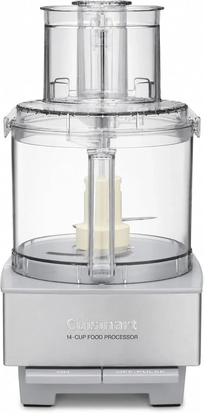 Cuisinart Food Processor 14-Cup Vegetable Chopper for Mincing, Dicing, Shredding, Puree & Kneading Dough, Light Gray Stainless Steel, DFP-14CGRY
