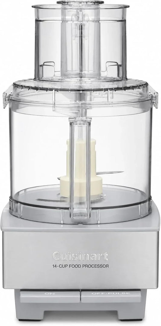 Cuisinart Food Processor 14-Cup Vegetable Chopper for Mincing, Dicing, Shredding, Puree & Kneading Dough, Light Gray Stainless Steel, DFP-14CGRY