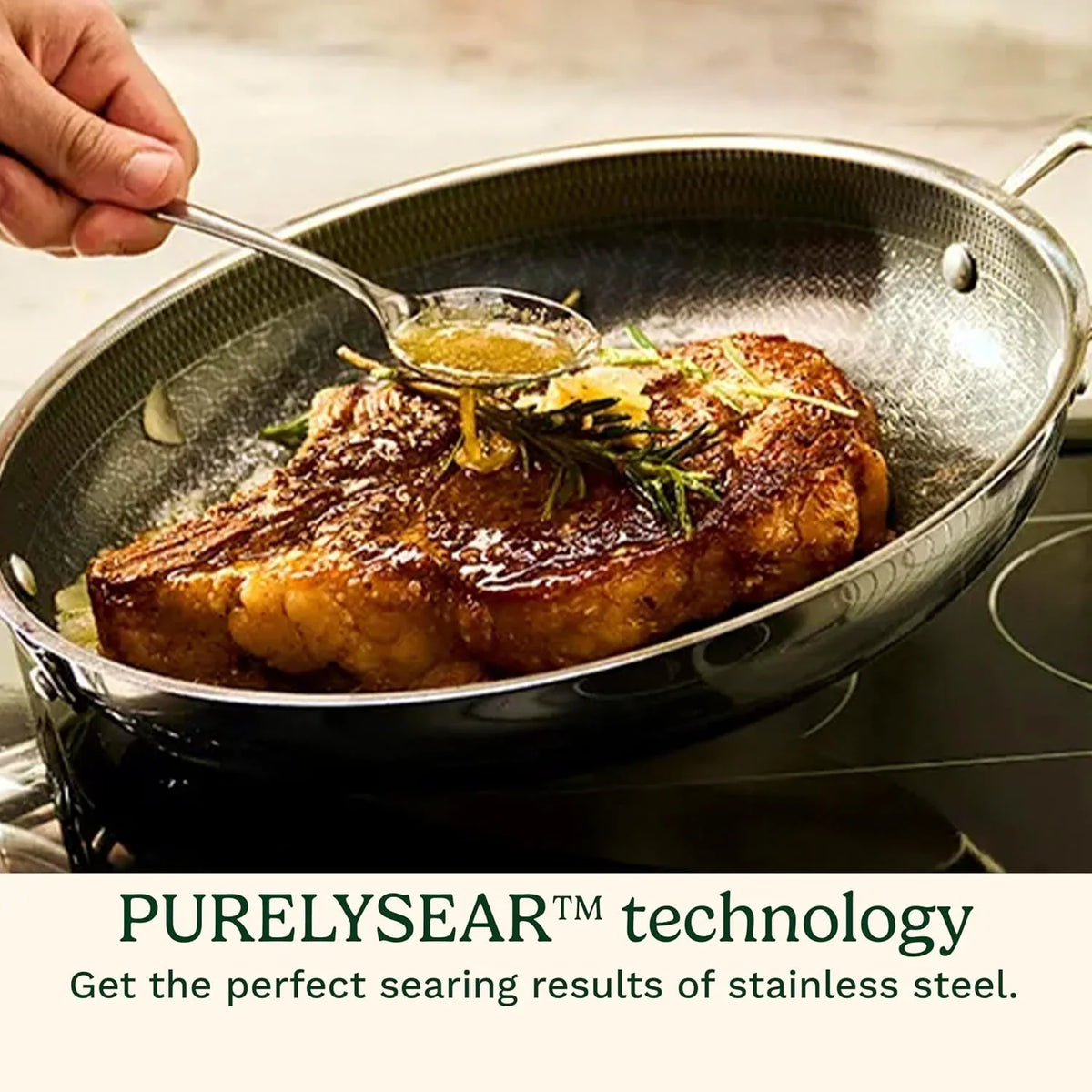 Cuisinart Skillet Set PurelySear Hybrid Stainless Steel 5 Pc