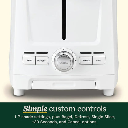 Cuisinart Core Collection 2-Slice Toaster | Extra-Long Slots for Artisan Bread, Bagel | High-Lift Quickview™ | Single Slice & Defrost Function | +30sec Toast Boost | Removable Crumb Tray, White