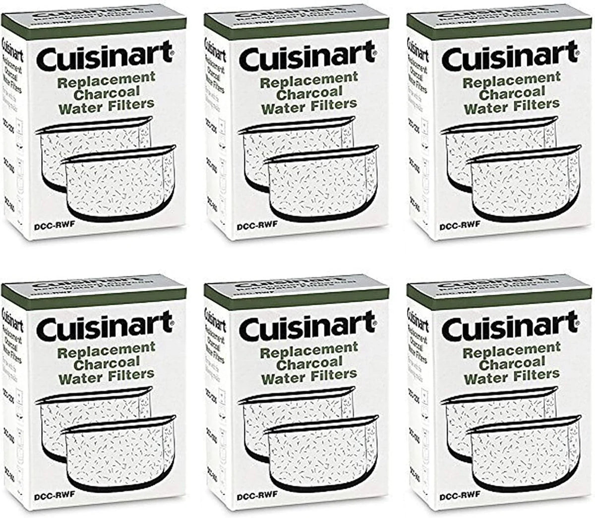 Cuisinart DCC-RWF-6PK (12 Filters) Charcoal Water Filters in Cuisinart DCC-RWF Retail Box