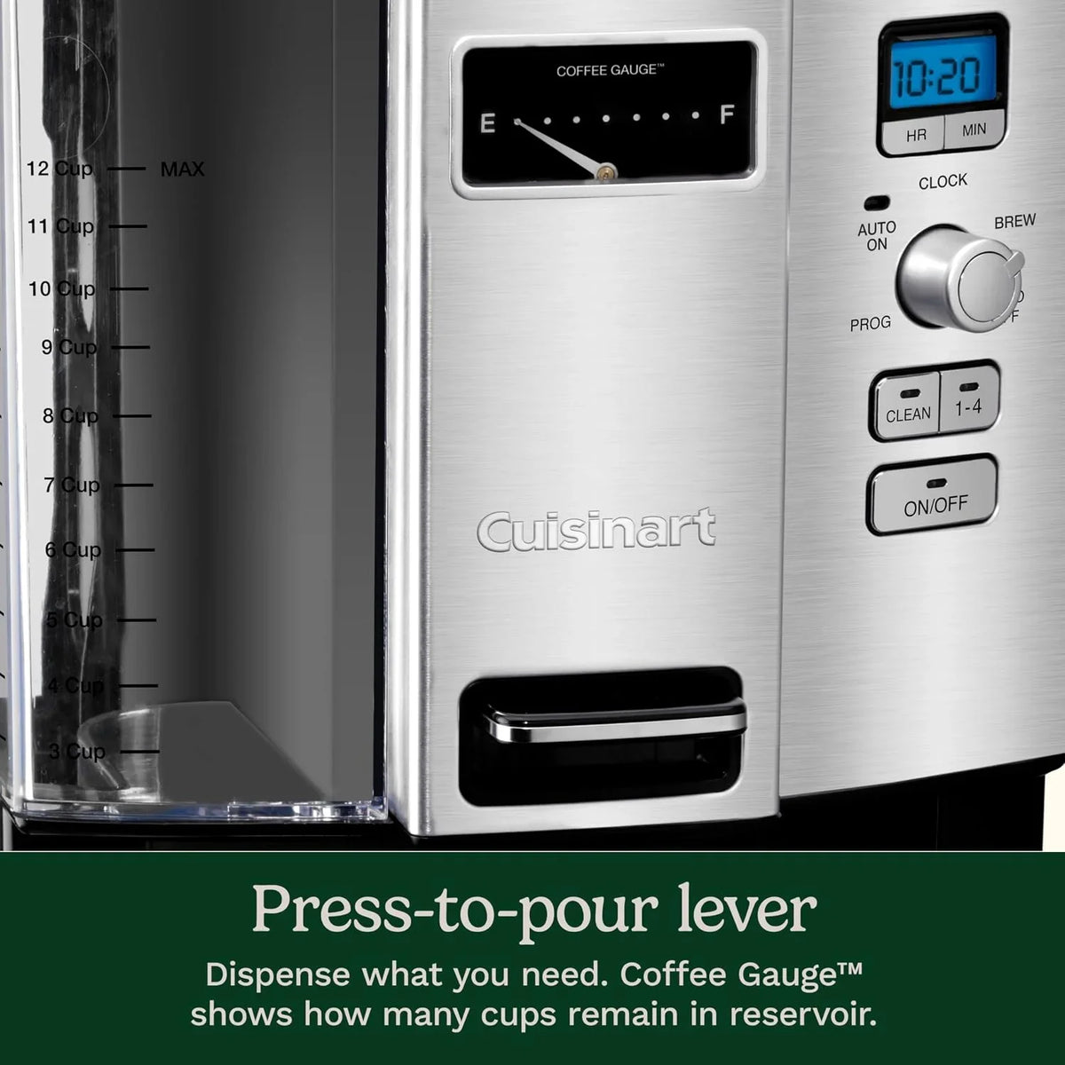 Cuisinart Drip Coffee Maker, Programmable & Self-Cleaning, 12-cup Capacity